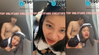 คลิปหลุด Onlyfans feelsogood22 สาวไทยหุ่นอวบตัวเล็ก ใส่ชุดเมดยั่วผัวให้มาเย็ด ได้โดนเย็ดหนำใจ แฟนหนุ่มหน้าหล่อลากมาเย็ดที่โซฟากะเด้าหีจนน้องหน้าเสียเย็ดอย่างรุนแรง