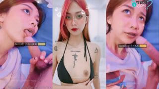 คลิปหลุด Onlyfans trxxpst สาวหัวทองสักลาย โม๊กควยพี่เทพจนแตกคาปาก ดูดควยอย่างฟินเลียหัวแล้วจับอมมิดลำ